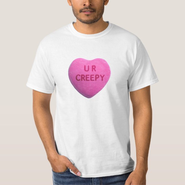 T-shirt Vous êtes coeur rose déplaisant de sucrerie (Devant)