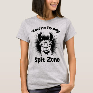 T-shirt Vous êtes dans ma zone de morsure, Llama Lover