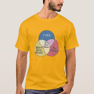 T-shirt Vous êtes ici 1984 Le Nouveau Monde courageux Le V