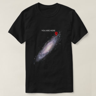 T-shirt Vous êtes ici Galaxy Map Funny Space Shirt