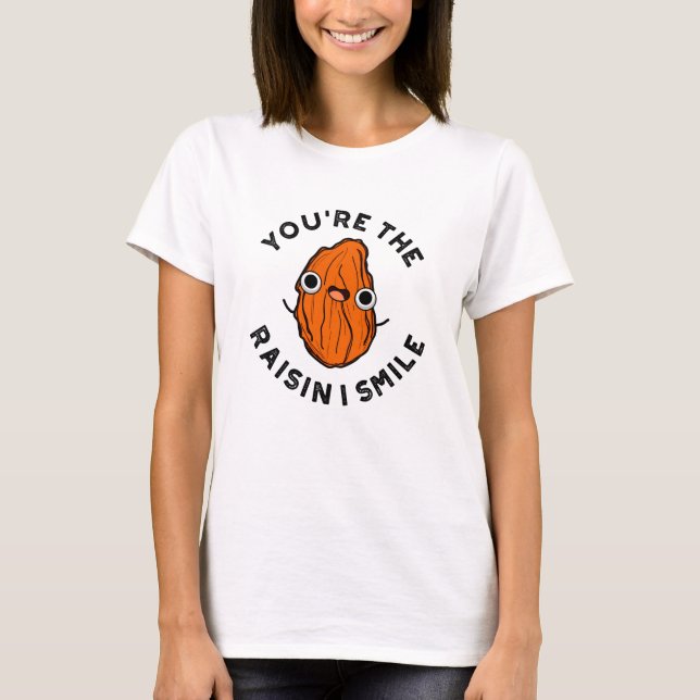 T-shirt Vous êtes le jeu de nourriture Raisin I Smile Funn (Devant)
