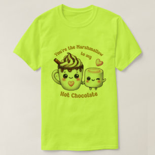 T-shirt Vous êtes le Marshmallow to My Heart - Choc chaud