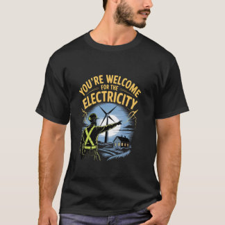 T-shirt Vous êtes les bienvenus pour l'éolienne