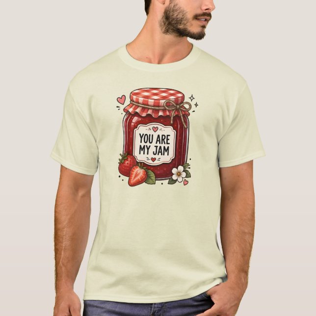 T-shirt Vous êtes ma confiture Pot de fraise mignon esthét (Devant)