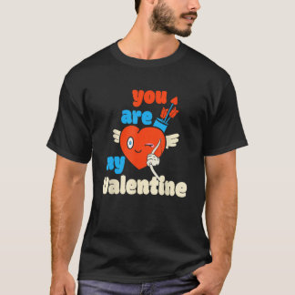 T-shirt Vous Êtes Ma Valentine Cupide Flèche Coeur Heureux