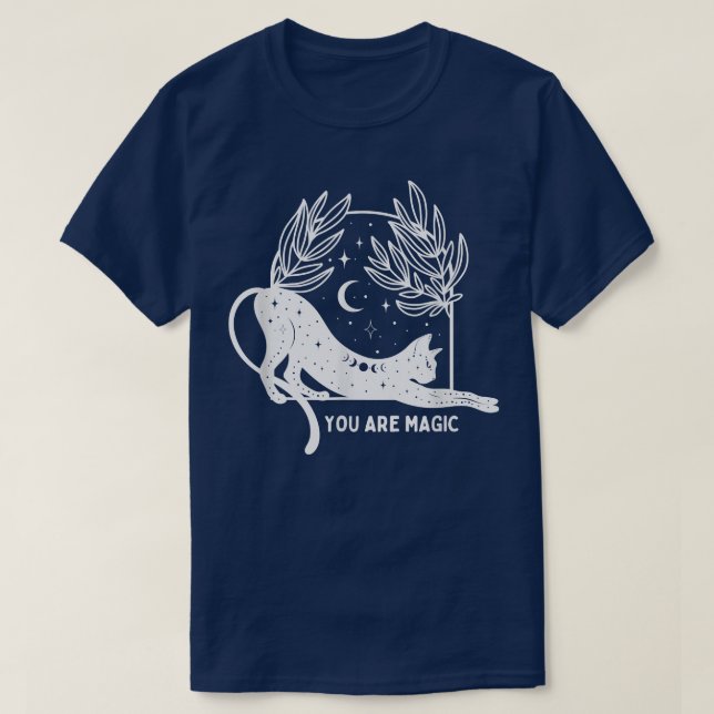 T-shirt Vous Êtes Magique, Chat Sorcière Esthétique  (Design devant)