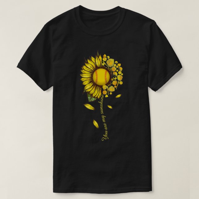 T-shirt Vous Êtes Mes Sunshines Softball Sunflower Sports  (Design devant)
