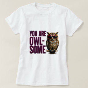 T-shirt 🦉 Vous êtes mignon comme un hibou Citation de jeu