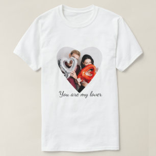 T-shirt Vous êtes mon amant – Conception de cœur romantiqu