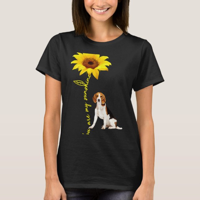 T-shirt Vous Êtes Mon Beagle Sunshine Sunflower (Devant)