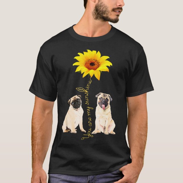 T-shirt Vous Êtes Mon Carlin Sunshine Tournesol (Devant)