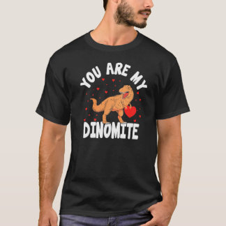 T-shirt Vous Êtes Mon Dinomite Drôle T Rex Tenant Un Coeur