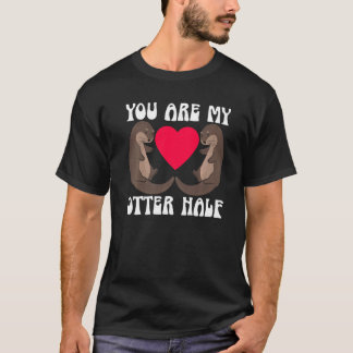 T-shirt Vous Êtes Mon Otter Half Valentines Day Hearts Cu