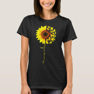 T-shirt Vous êtes mon Sunshine Beagle de demi-tournesol