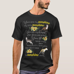 T-shirt Vous Êtes Mon Sunshine Sunflower Pitbull