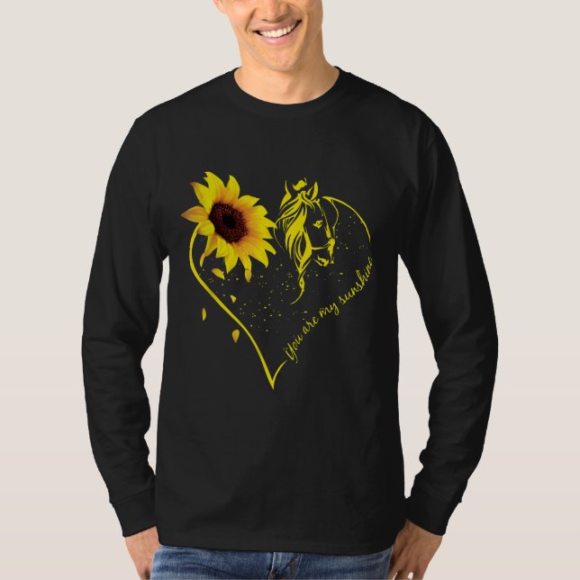 T-shirt Vous Êtes Mon Sunshine Tournesol Et Cheval (Devant)
