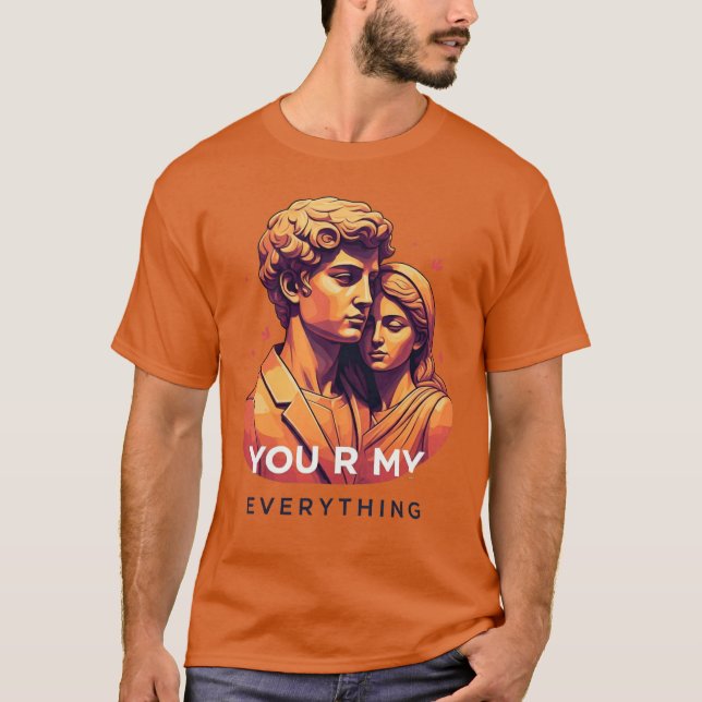 T-shirt "Vous êtes mon tout" Romantique pour deux (Devant)