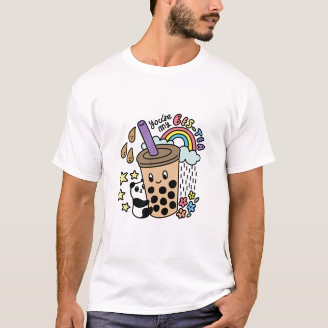 T-shirt Vous êtes My Bestea Bestie Boba Tea Bubble Panda (Devant)