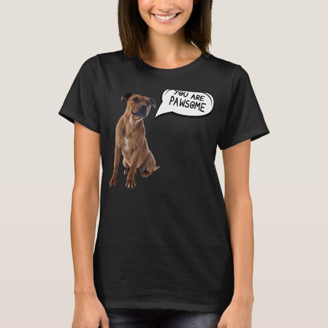 T-shirt Vous Êtes Pawsome Pitbull (Devant)