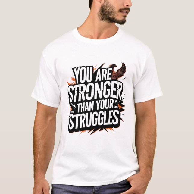 T-shirt "Vous Êtes Plus Forte Que Vos Luttes - Phoenix Ri (Devant)
