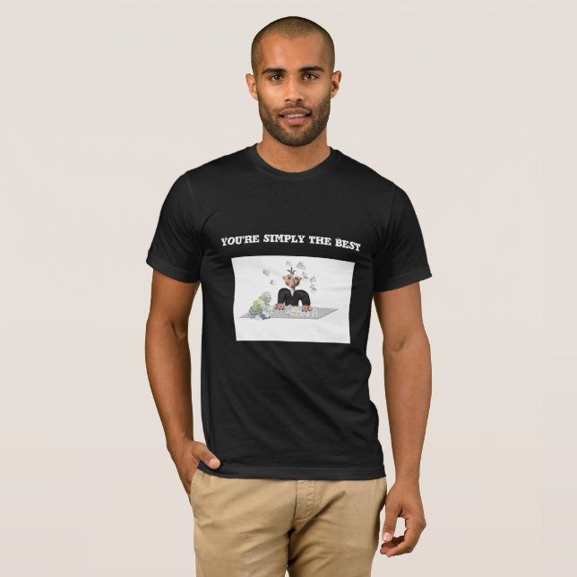 T-shirt Vous êtes simplement le meilleur texte personnalis (Devant entier)