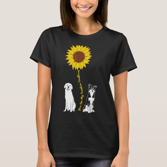 T-shirt Vous Êtes Sunflower My Sunshine Cute Carlin Chien  (Devant)