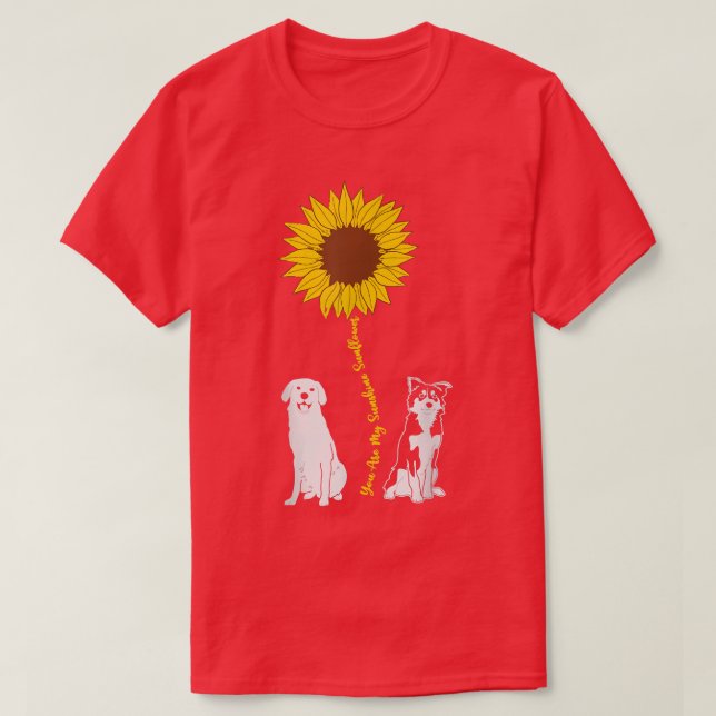 T-shirt Vous Êtes Sunflower My Sunshine Cute Carlin Chien  (Design devant)