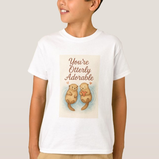 T-shirt Vous êtes tout simplement adorable – Douces loutre (Devant)