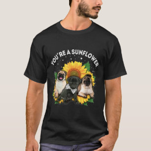 T-shirt Vous êtes une maman de chien Pug tournesol Papa am