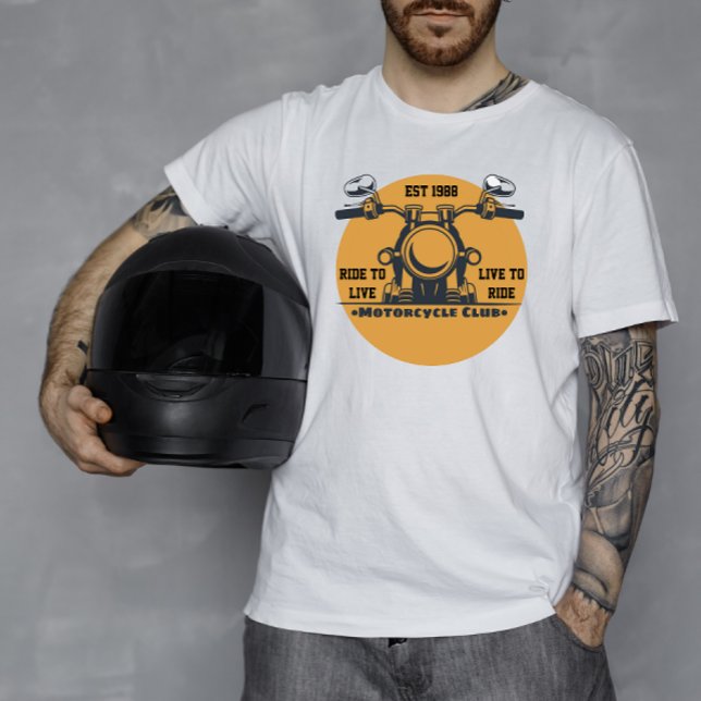 T-shirt Vous êtes une moto à distance de bonne humeur (Ride to live, live to ride.)