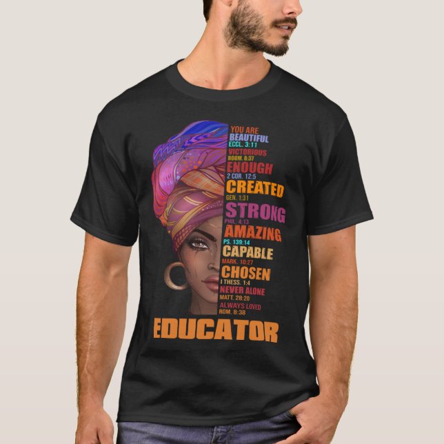 T-shirt Vous Êtes Unique Éducateur Fort Et Extraordinaire (Devant)