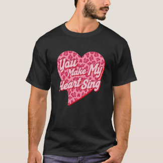 T-shirt Vous faites chanter mon coeur Léopard Occidental V