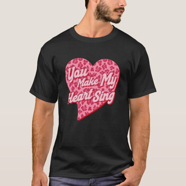 T-shirt Vous faites chanter mon coeur Léopard Occidental V (Devant)