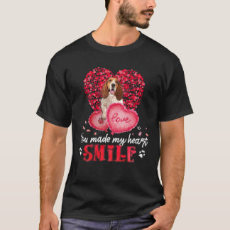 T-shirt Vous Faites De Mon Coeur Sourire Basset Hound Avec