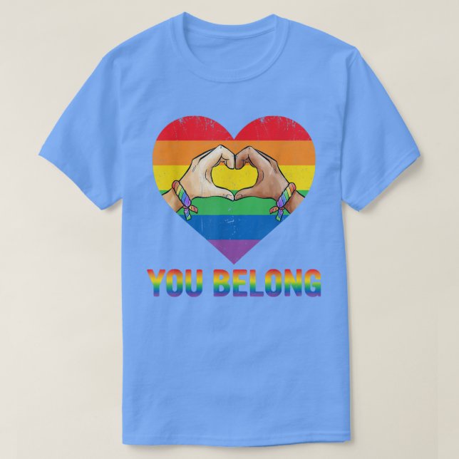 T-shirt Vous faites partie de LGBTQ+ Gay pride arc-en-ciel (Design devant)