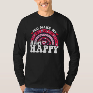 T-shirt Vous faites que mon cœur est heureux Cœur Arc-en-c