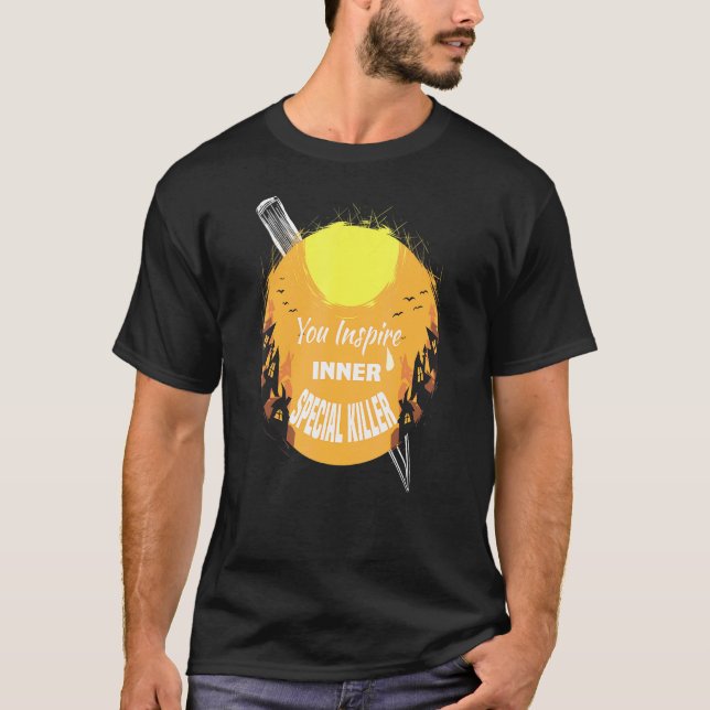 T-shirt Vous Inspirez Mon Citation D'Halloween Pour Tueur  (Devant)
