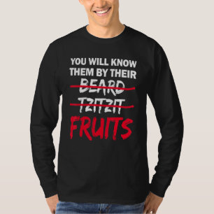 T-shirt Vous les reconnaîtrez à leur barbe Tzitzit Fruits