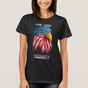 T-shirt Vous Libérez Ce Soir Bald Eagle Funny Patriotic Am
