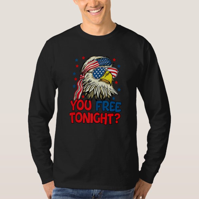 T-shirt Vous Libérez Ce Soir Bald Eagle Mullet American Fl (Devant)