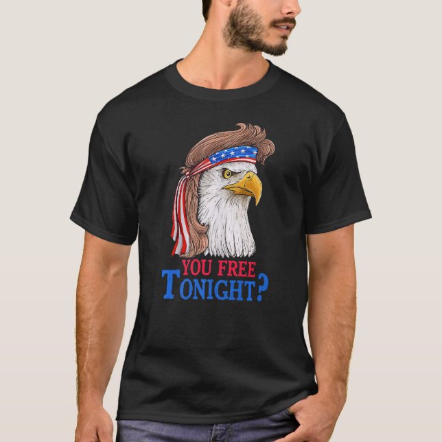 T-shirt Vous Libérez Ce Soir Bald Eagle Mullet American Fl (Devant)