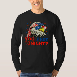 T-shirt Vous Libérez Ce Soir Bald Eagle Mullet American Fl