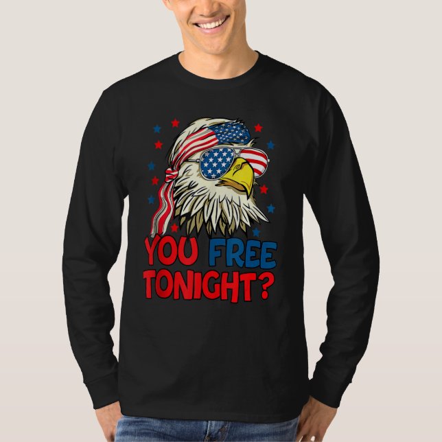 T-shirt Vous Libérez Ce Soir Eagle Drapeau Américain 4 jui (Devant)