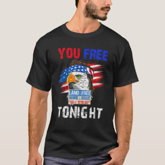 T-shirt Vous Libérez Ce Soir Eagle Mullet Us American Flag