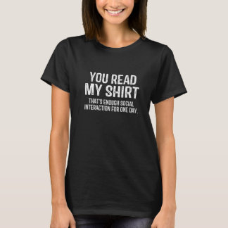 T-shirt Vous lisez My That's Sugh Social Interaction 1