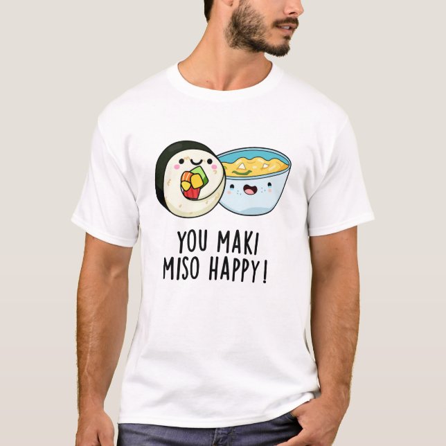T-shirt Vous Maki Miso Joyeux Joyeux Pun Japonais (Devant)