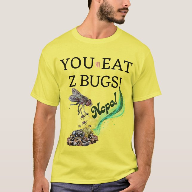 T-shirt vous mangerez des insectes, non ! (Devant)