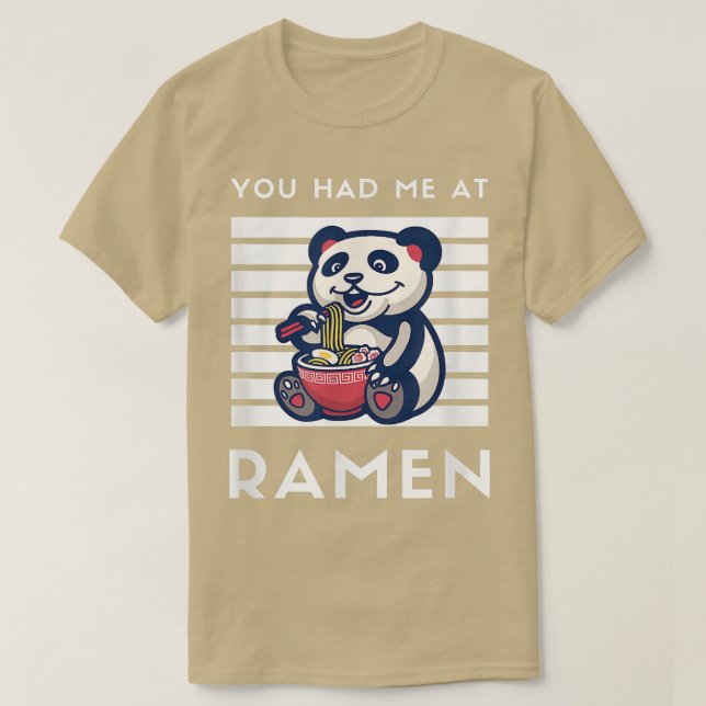 T-shirt Vous M'Avez Eu À Ramen Panda Japonais Food Noodle  (Design devant)