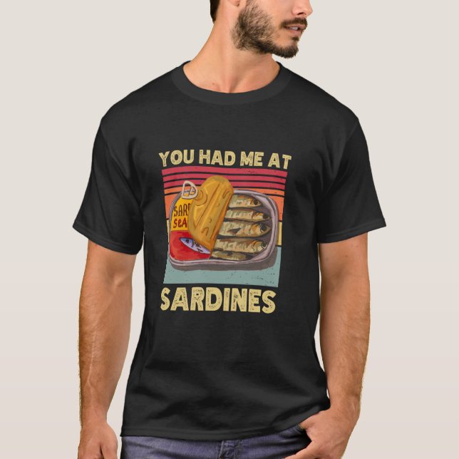 T-shirt Vous m'avez eu chez Sardines Funny Retro pour la n (Devant)