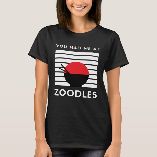 T-shirt Vous M'Avez Eu Chez Zoodles Keto Foodie (Devant)